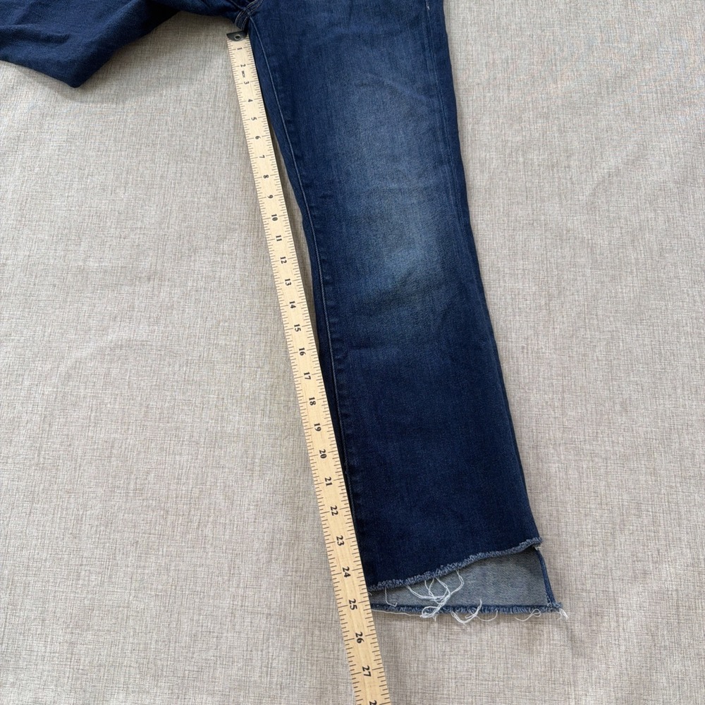Mother Jeans Womens 27 Blue The Insider Crop Step Fray Dark Wash Denim - Picture 8 of 10